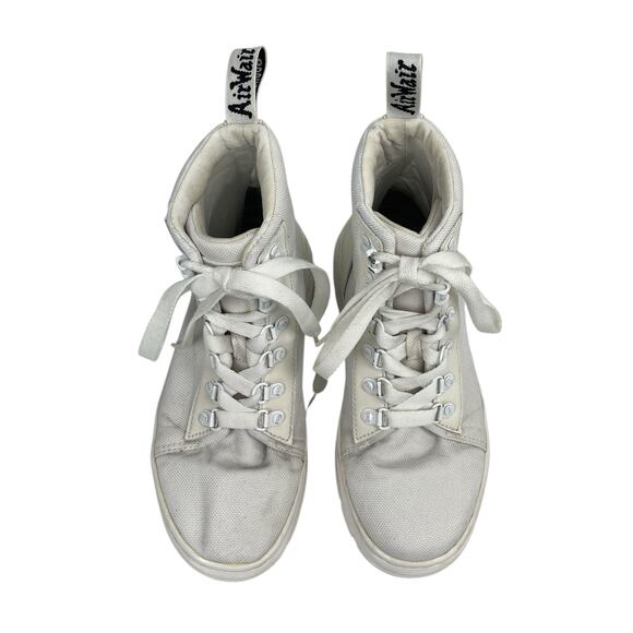 Dr. Martens Airwair Combs White Round Toe Lace-Up Platform Combat Boots Size 6 - Picture 2 of 7